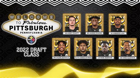 Steelers draft - Apr 28, 2022 · The Pittsburgh Steelers selected the University of Pittsburgh star with the 20th overall pick of the 2022 NFL Draft on Thursday night in Las Vegas. The most pro-ready quarterback in the draft ... 